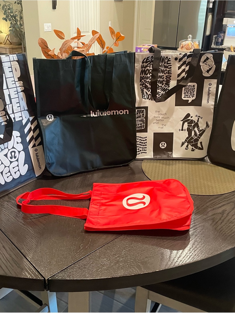lululemon athletica Red Logo Shoulder Tote